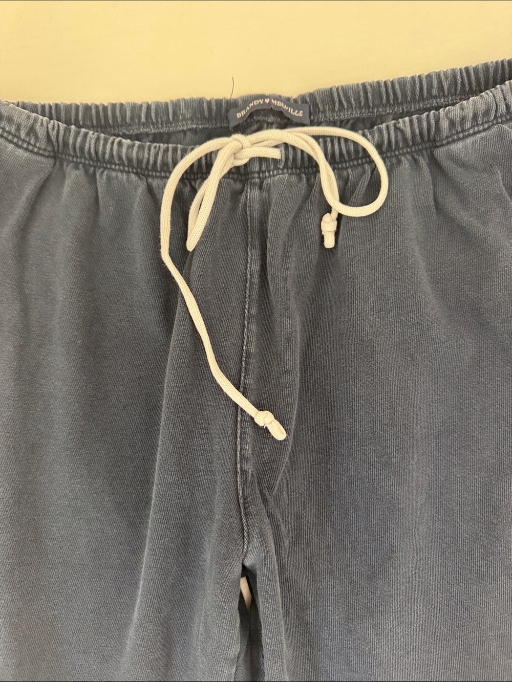 Brandy Melville Slate Blue Sweatpants with Cream Drawcord